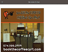 Tablet Screenshot of bookthecoffeecart.com
